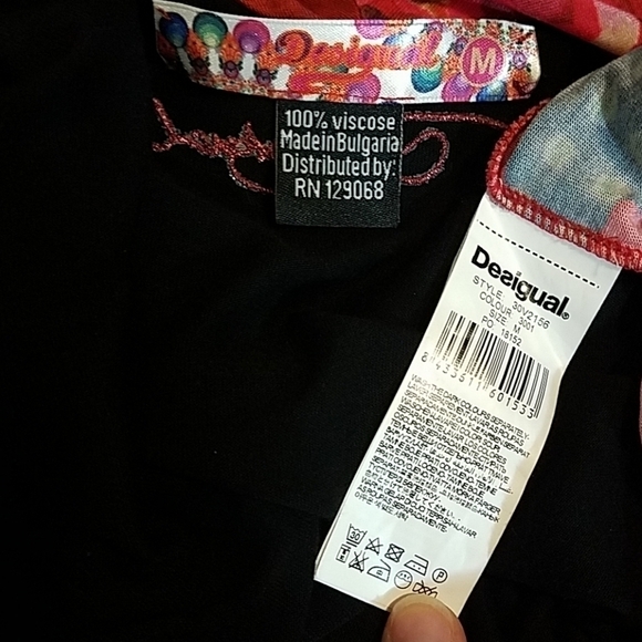 Desigual Azucena Midi Twist Front Floral Dress Md - Picture 6 of 8